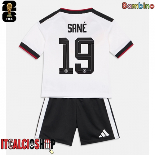 Germania Leroy Sane #19 Prima Maglia Bambino Mondiali 2026 Manica Corta (+ Pantaloni corti)